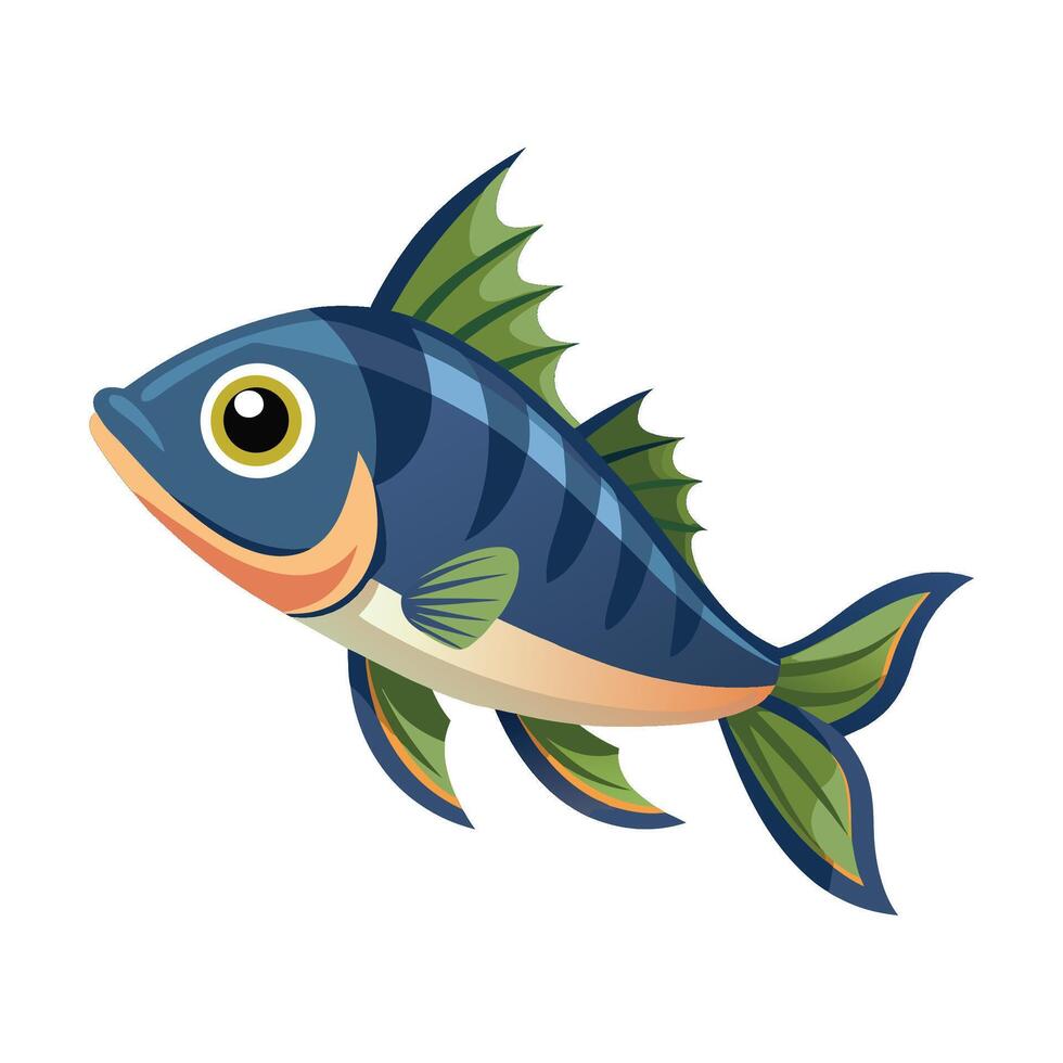 Elegant Artwork of General Finn Fish. vector