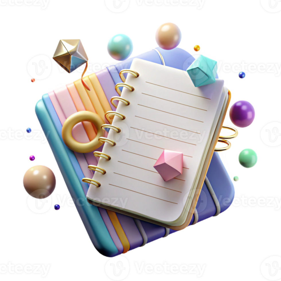 elegant rustic Notebook Paper with Narrow Lines Writing Pad for Notes Transparent Background for School high resolution png