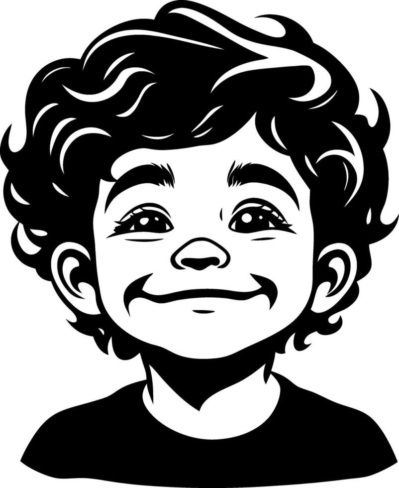 Charming Smiling Child Portrait Illustration for Creative Projects and Designs vector