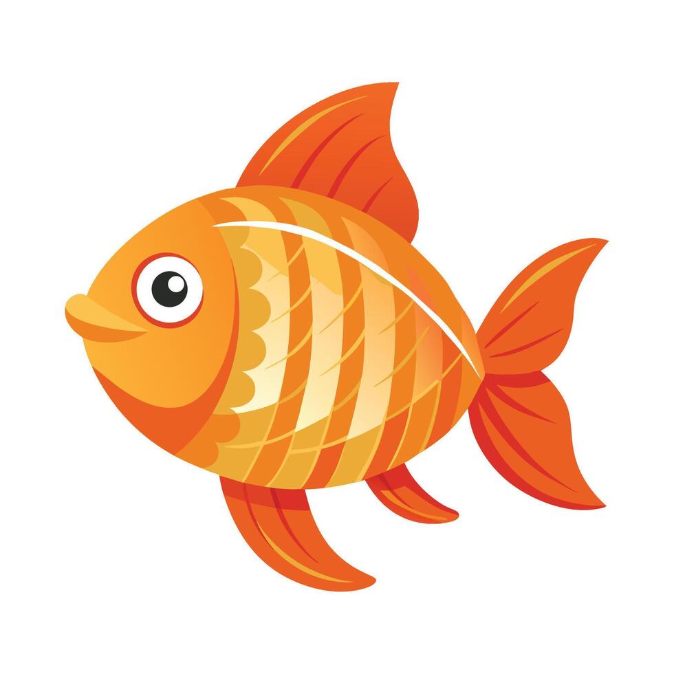 Ginger Fish Creative on White Background vector