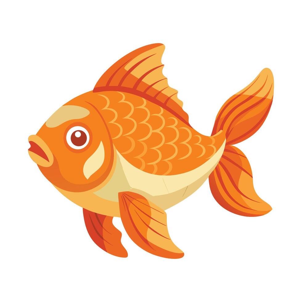 General Ginger Fish on White Background vector