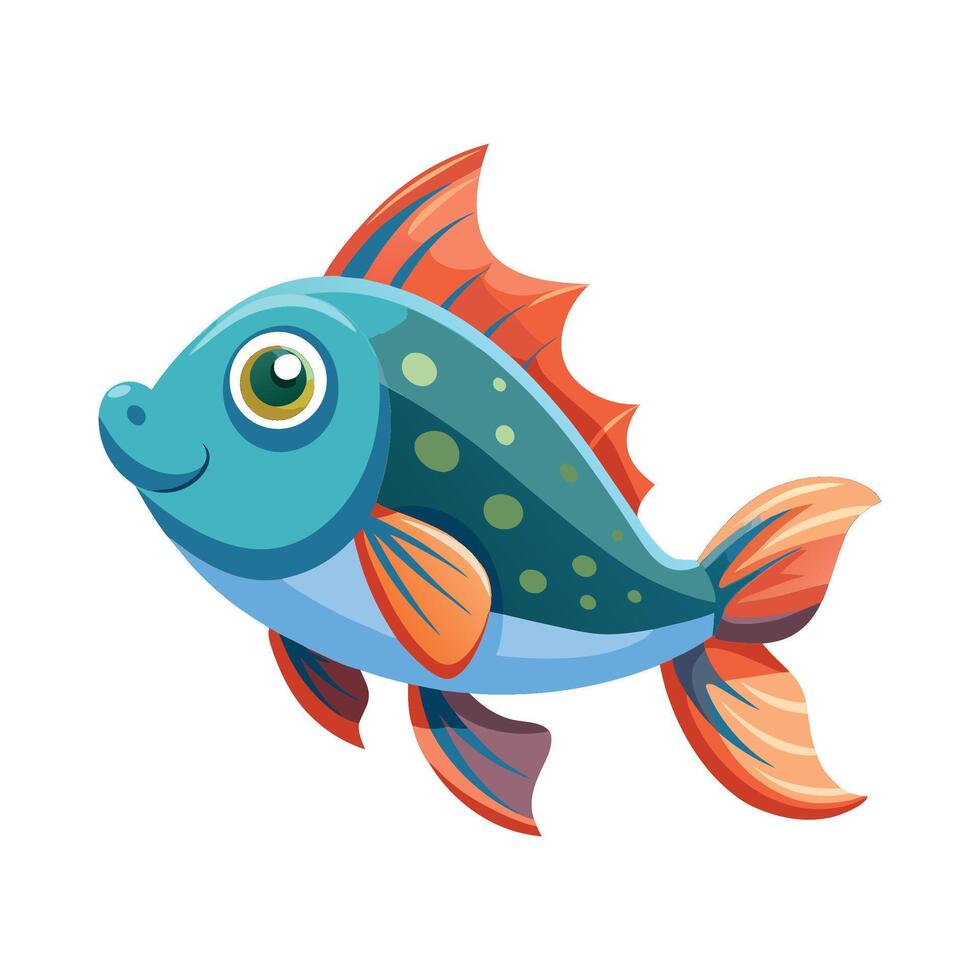 Charming Design of Godzilla Fish vector