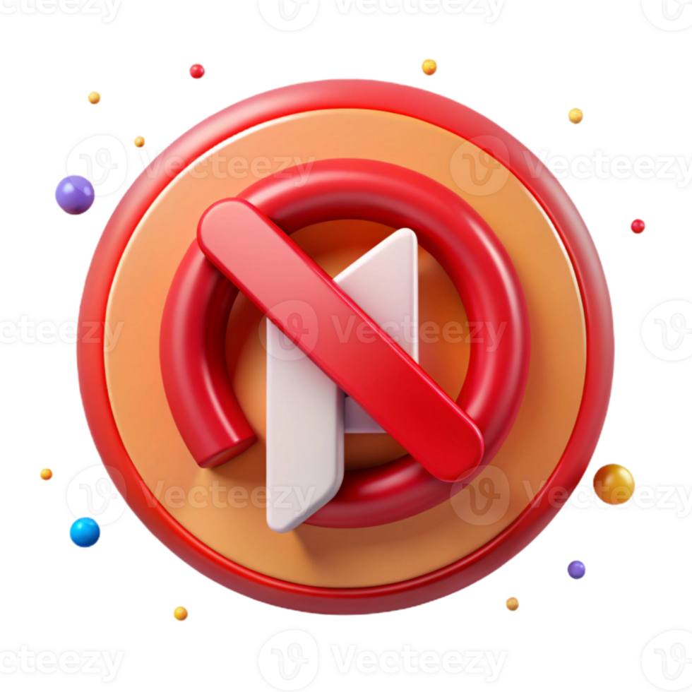 dramatic artistic No U Turn Sign Red Circle Arrow Cutout for Traffic Control professional png