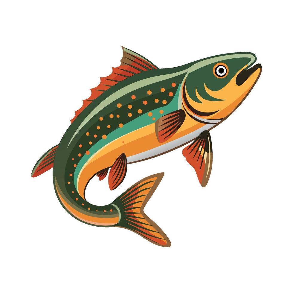 Stylish Illustration of Goldie Fish vector
