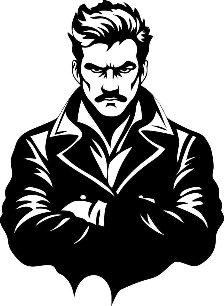 Mystery Man Illustration for Tattoo Design and Graphic Art Projects vector