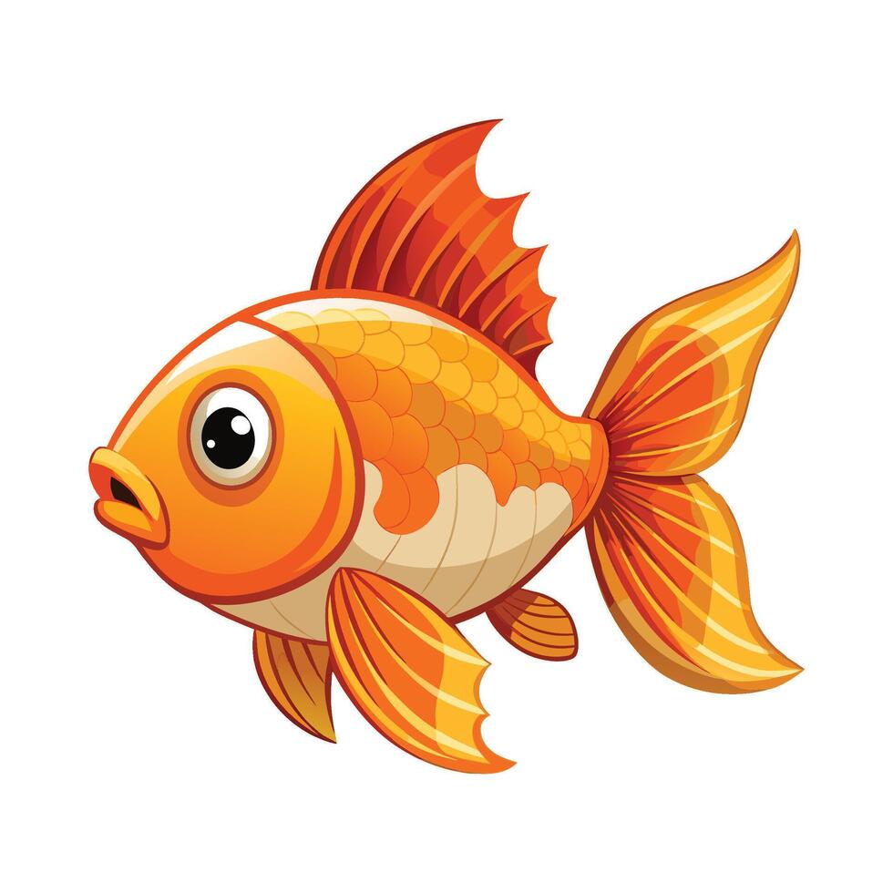 Dynamic Artwork of Goldie Fish vector