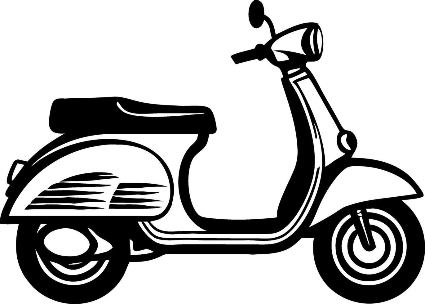 Retro Scooter Design Ideal for Tattoo Art and Colorful Illustrations vector