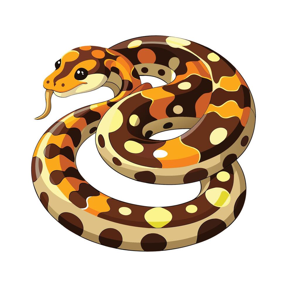 Spotted Python Unique on White Background vector