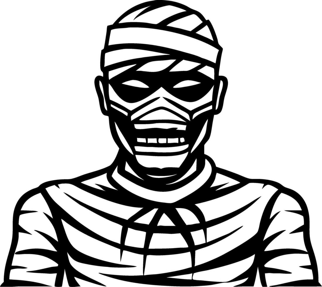 Mysterious Mummy Character Illustration for Halloween Decorations and Graphic Design Projects vector