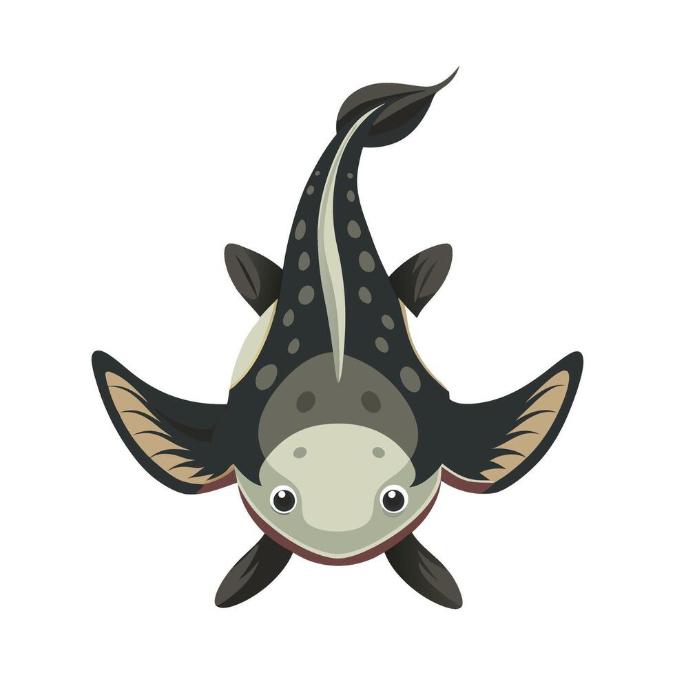 Upside Down Catfish Unique Design vector