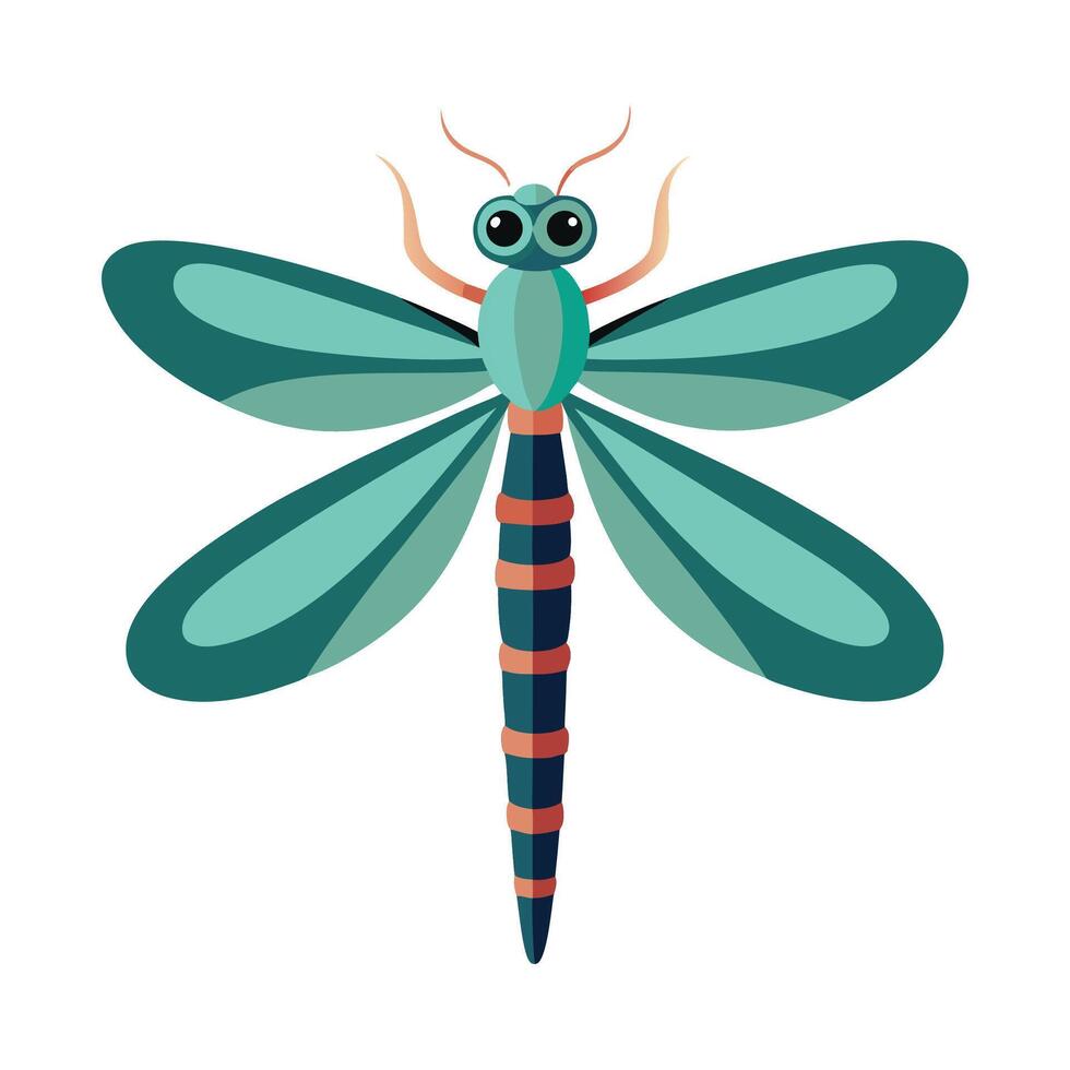 Unique Dragonfly Design on White Background vector