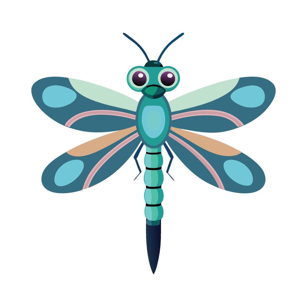 General Dragonfly on White Background vector