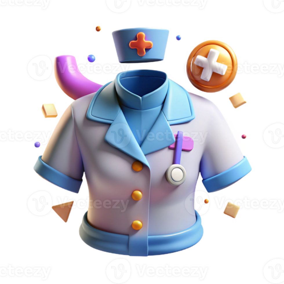 serene abstract Nurse Uniform Healthcare Professional Isolated for Medical Graphics high resolution png