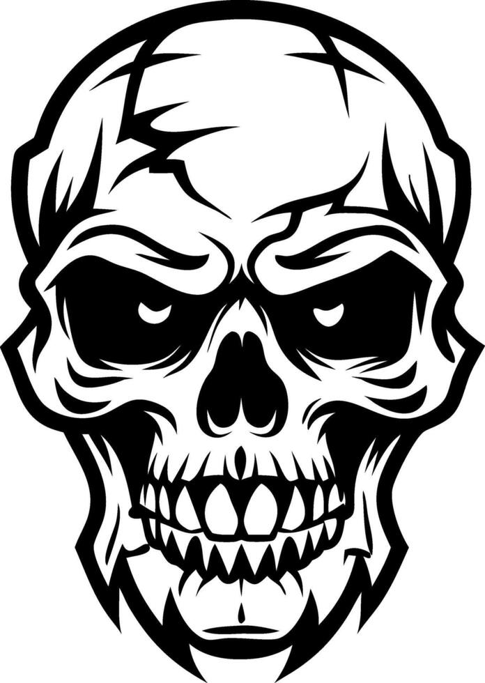 Realistic Graphic Skull Illustration for Tattoos and Edgy Designs vector