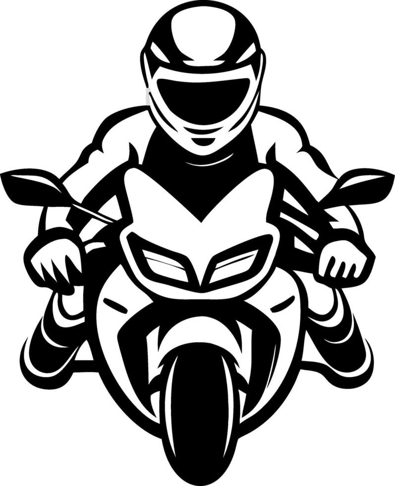 Dynamic Motorcycle Rider Illustration Ideal for T-shirt Designs and Merchandise vector