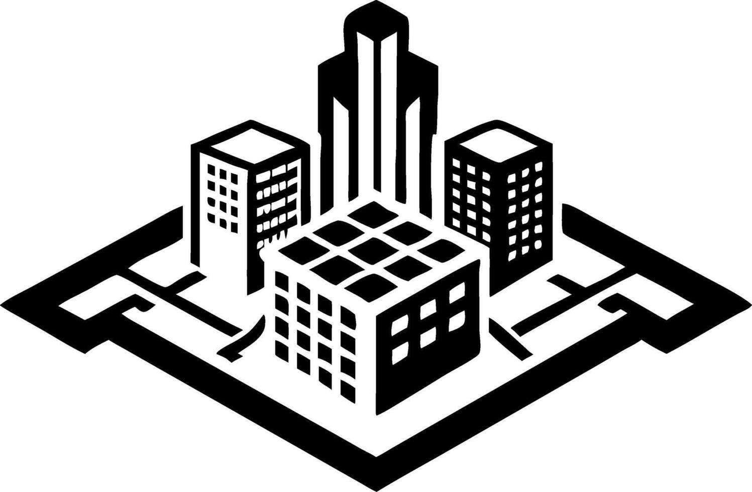 Modern City Skyline Abstract Design for Urban Planning and Architecture Projects vector