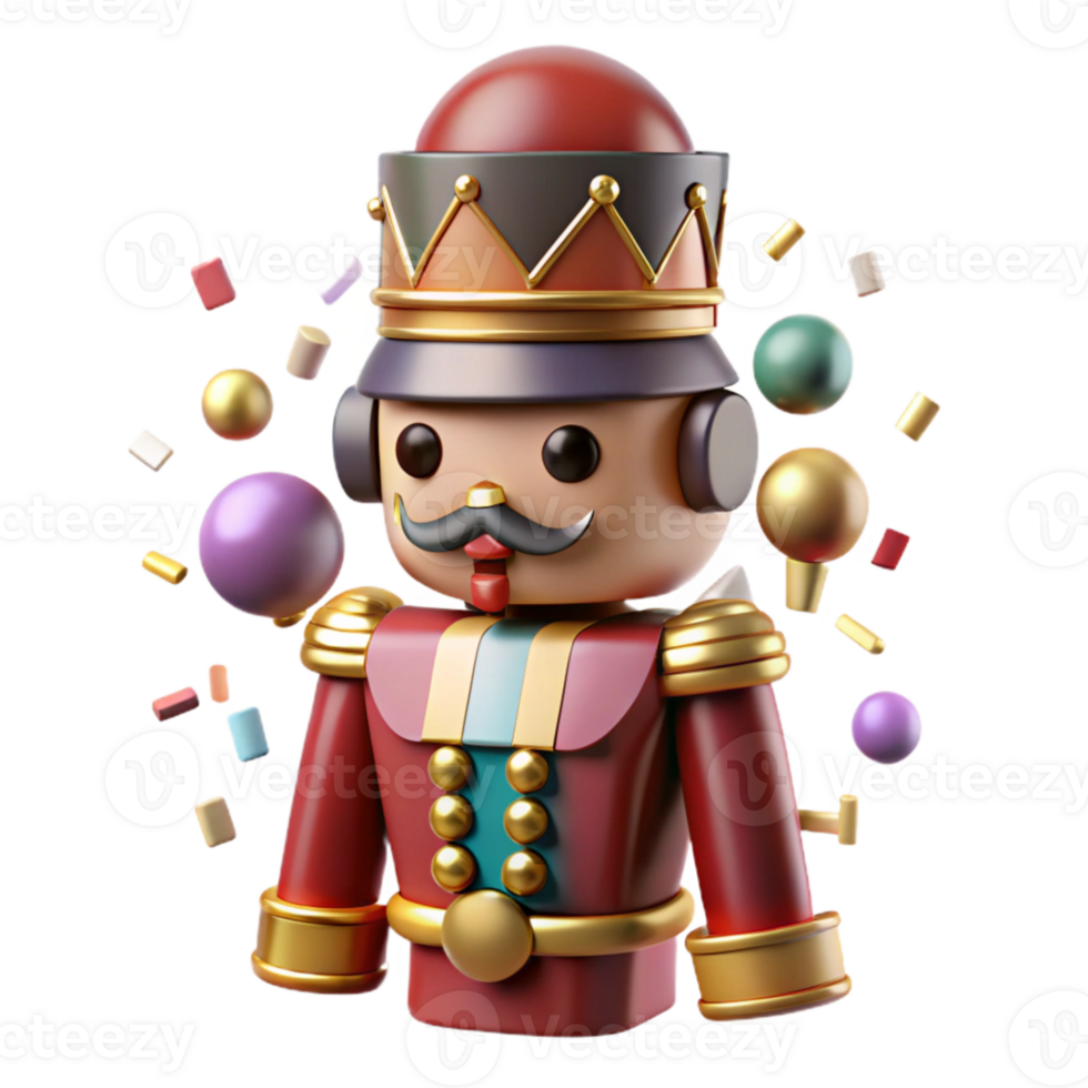 dramatic rustic Nutcracker Soldier Christmas Figure Decor Cutout high quality png