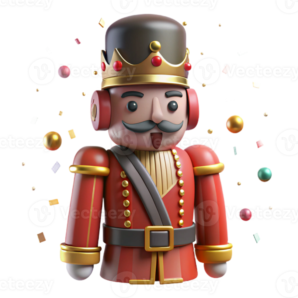 vibrant traditional Nutcracker Soldier Festive Uniform Isolated for Holiday Decorations exclusive png