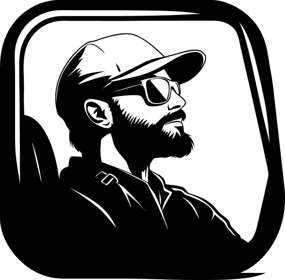 Cool Man in Sunglasses and Cap Graphic for Urban Style Tattoos and Apparel Design vector