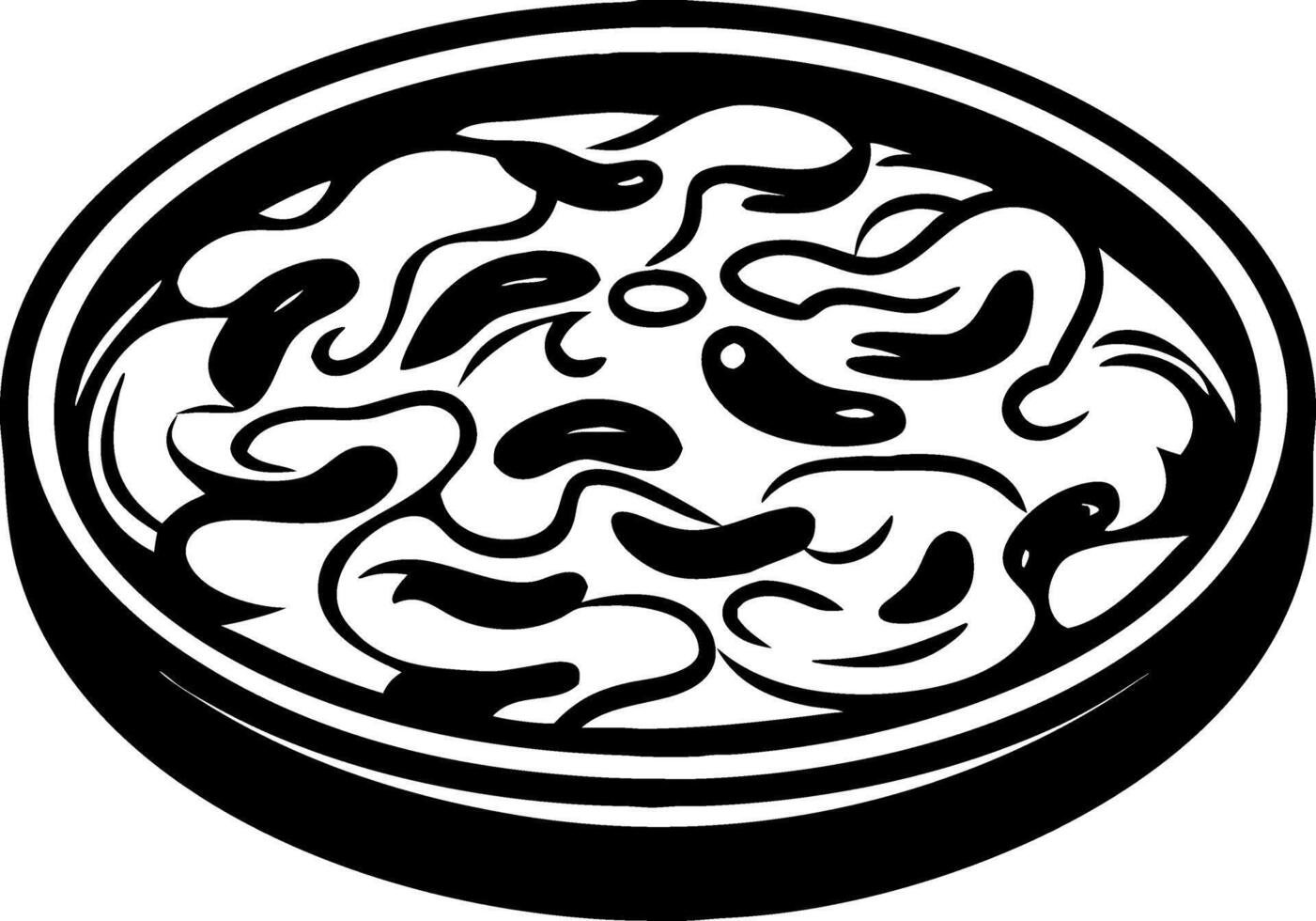 Swirling Soup Bowl Illustration for Culinary Designs and Artwork vector