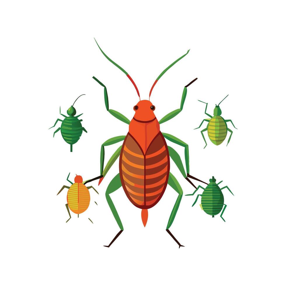 Aphids Insect Design with White Background vector