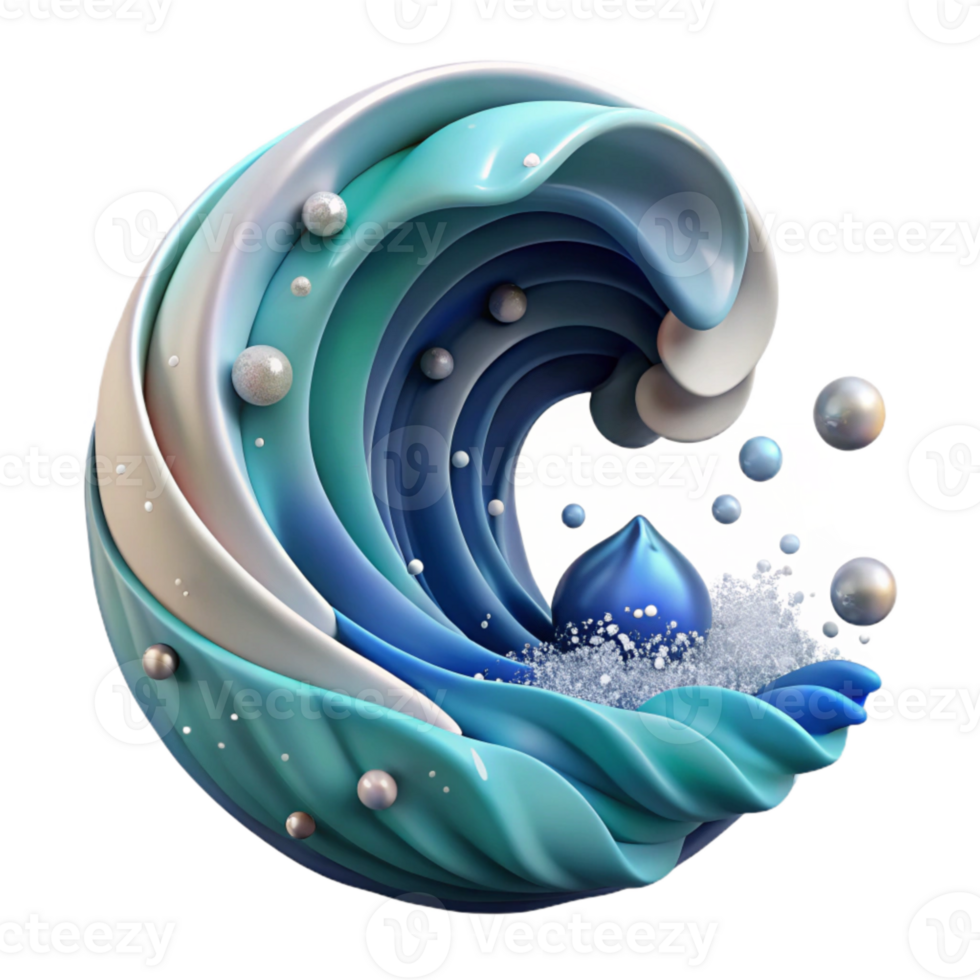 magnificent minimalist Ocean Wave Abstract Shape Cutout for Contemporary Art png