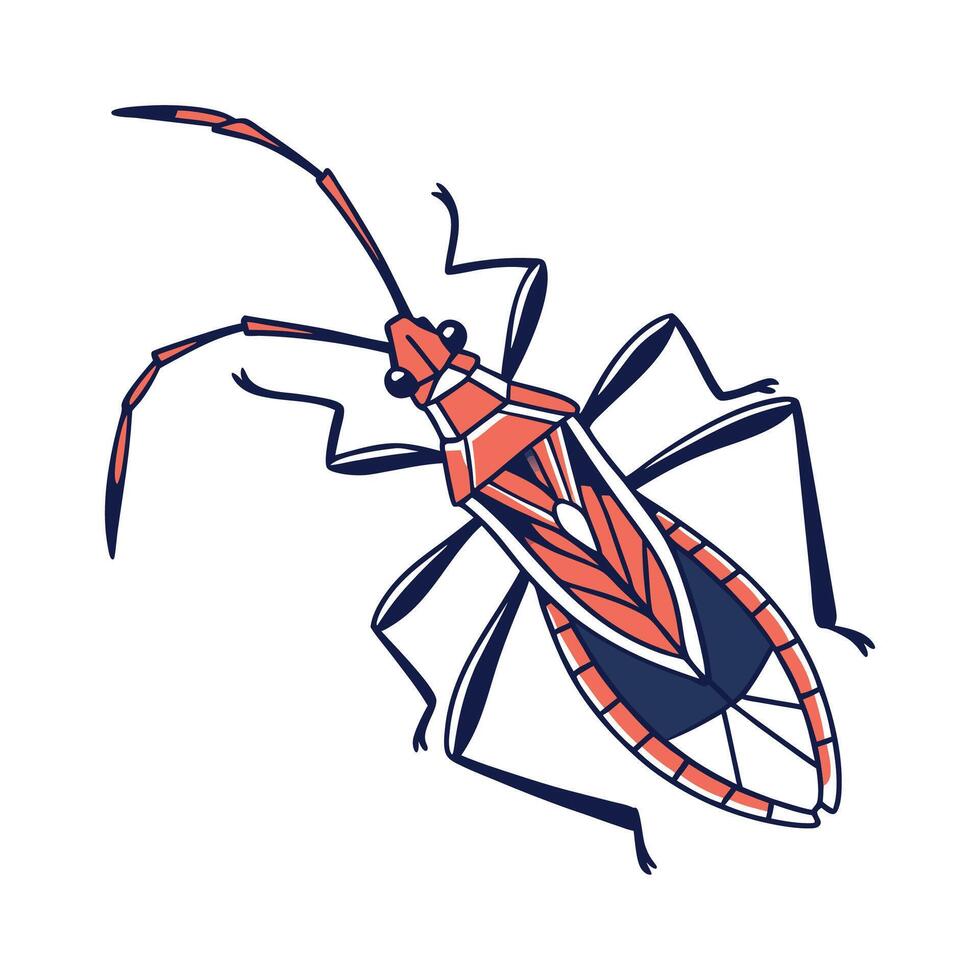 Assassin Bug Design on White Background vector