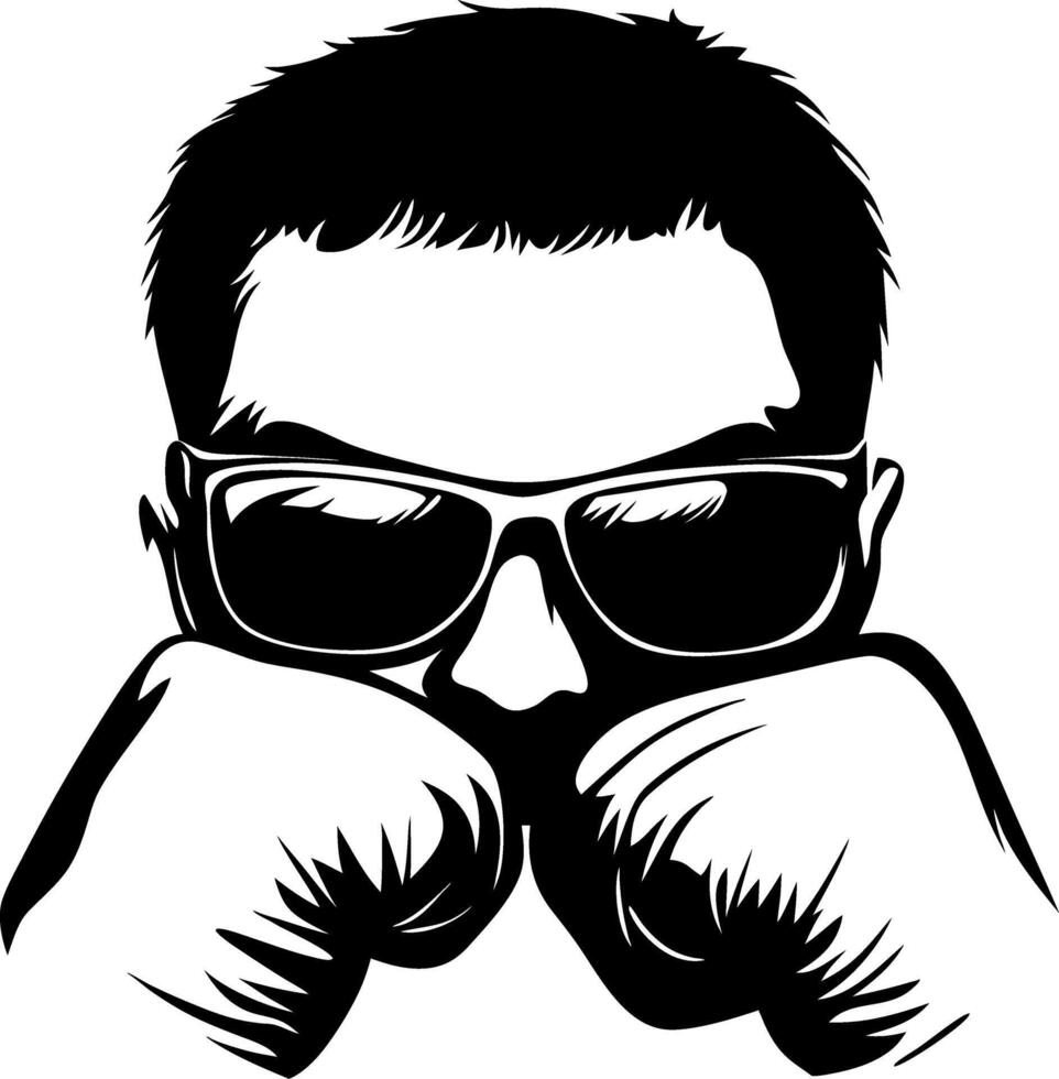 Stylish Fighter Graphic for Sports Themes Toughness Motivation Fitness Apparel vector