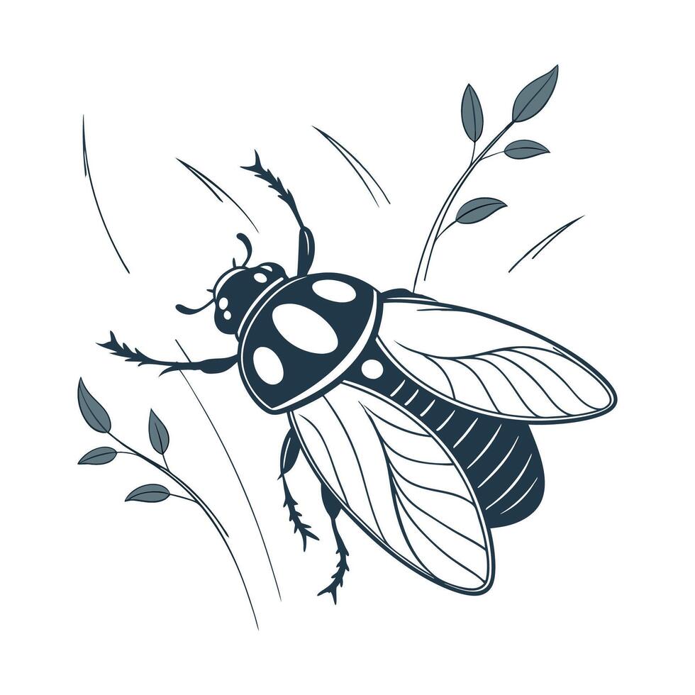 Creative Baetis Rhodani Insect Graphic vector