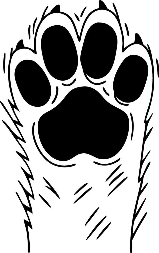 Stylized Animal Paw Print Illustration for Creative Projects and Design Applications vector