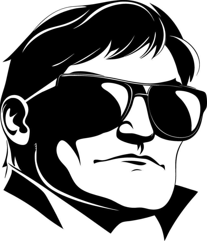 Cool Confident Man in Sunglasses Illustration for Stylish Designs and Stickers vector
