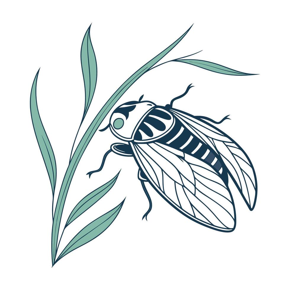 Beautiful Carausius Morosus Design vector