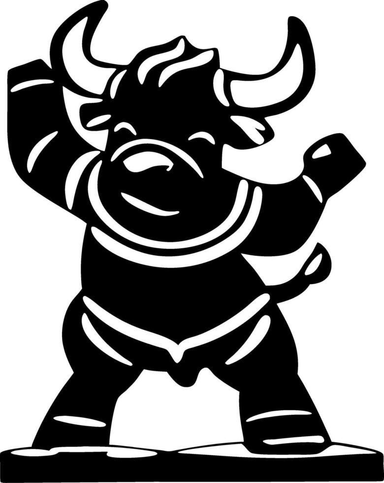 Cute Dancing Cartoon Bull Character for Fun Illustrations and Creative Projects vector