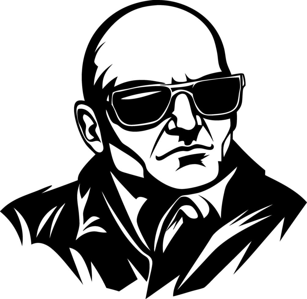 Bold Stylish Man in Sunglassesic Illustration for Modern Designs and Tattoos vector