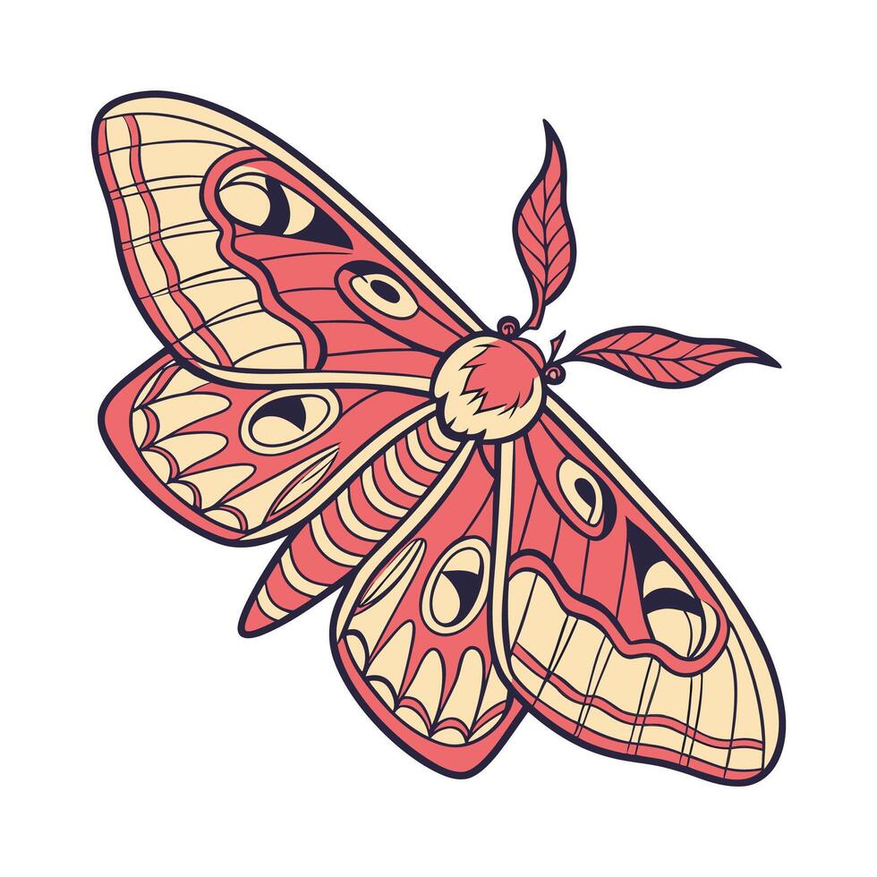 Beautiful Citheronia Regalis Design vector