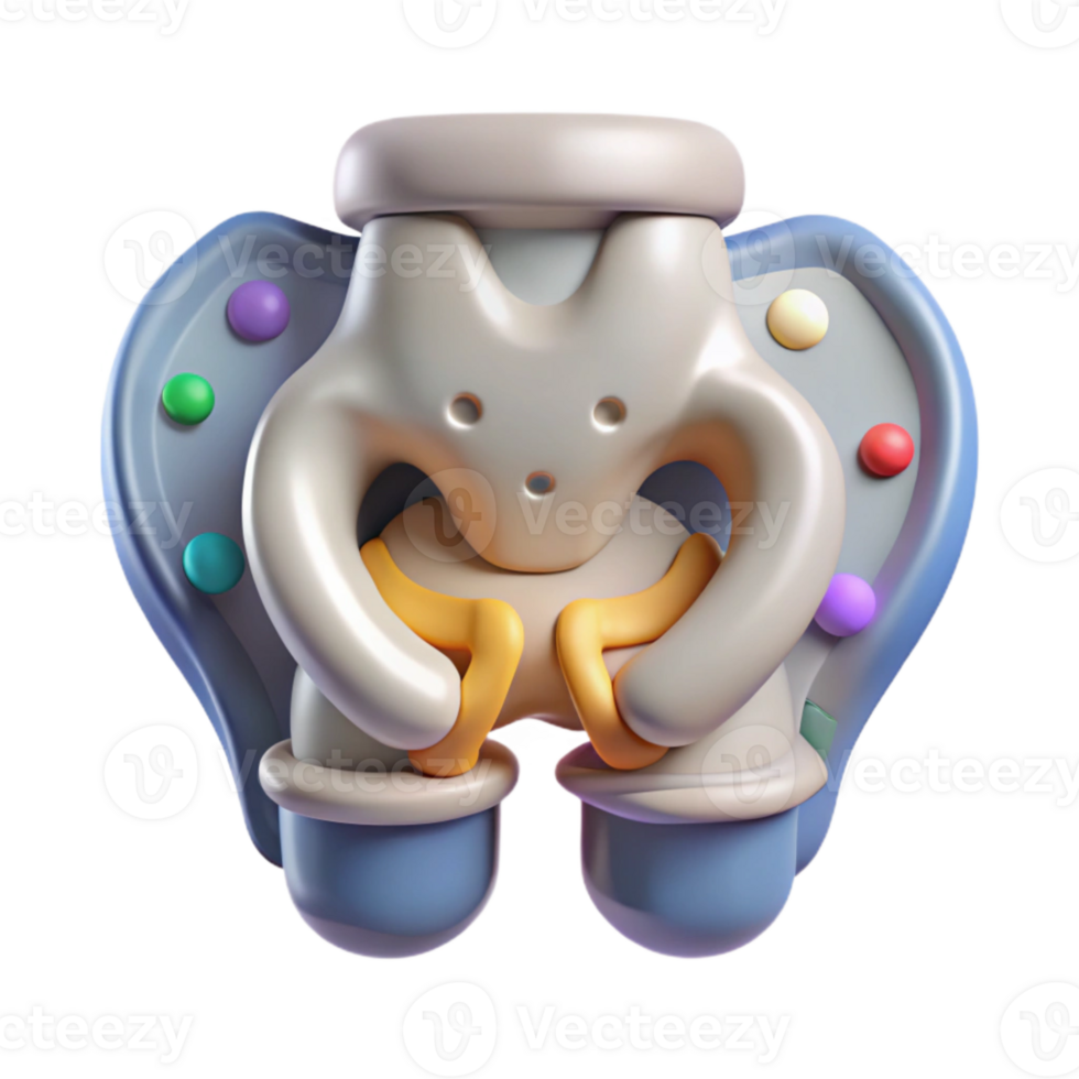 serene contemporary Pelvis Hip Anatomy Icon Transparent for Medical Education high quality png