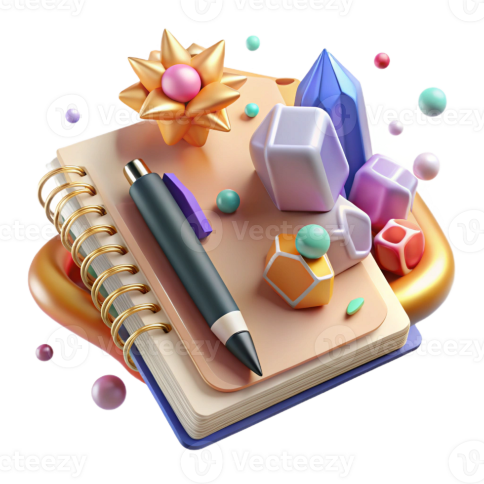 impressive vintage Pen and Paper Notepad Writing Cutout for Note Taking detailed png