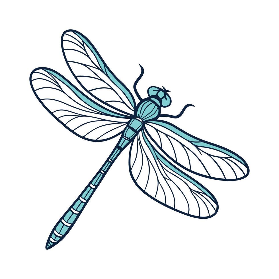 Beautiful Dragonfly Design on White Background vector
