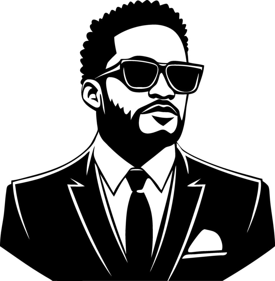 Stylish Man in Sunglasses Wearing Suit Illustration for Fashion and Lifestyle Design vector