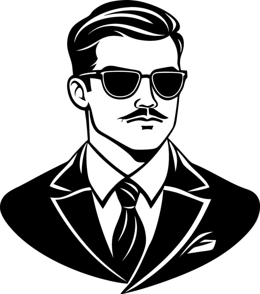 Stylish Man in Sunglasses Illustration for Fashion and Lifestyle Designs vector