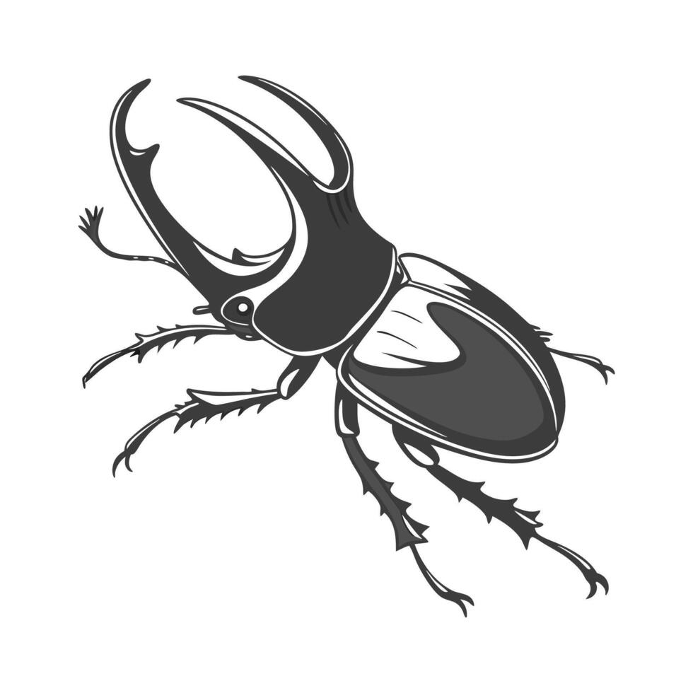 Stylish Dynastes Hercules Illustration vector
