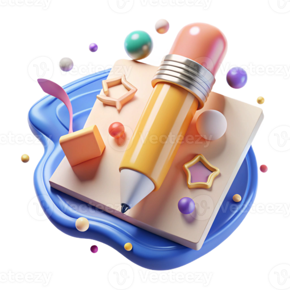 extraordinary modern Pencil with Eraser Writing Utensil Transparent Background for Note Taking high resolution png