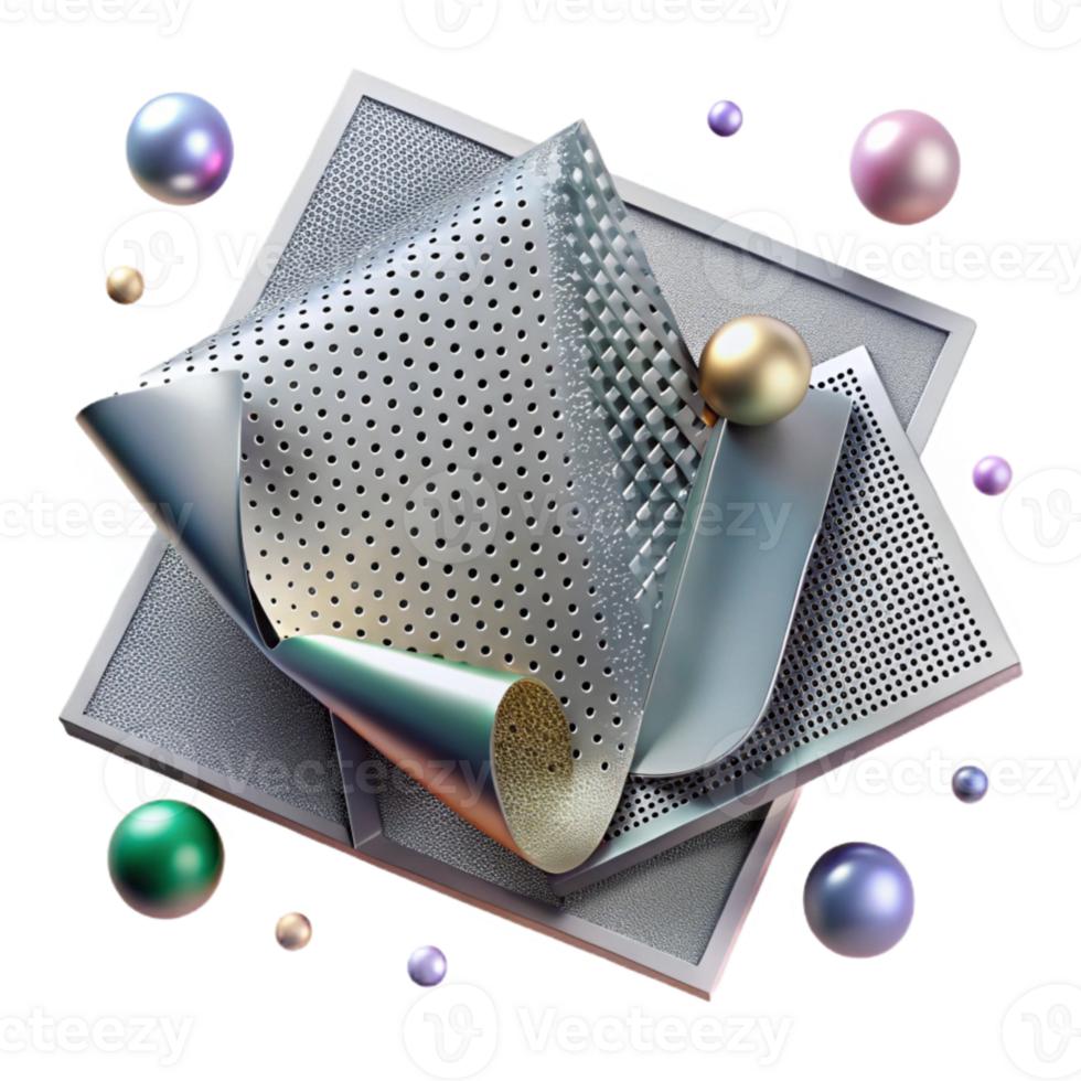 dramatic rustic Perforated Metal Sheet Isolated for Ventilation Graphics professional png