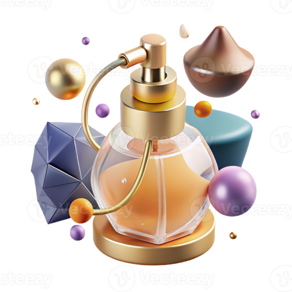 beautiful minimalist Perfume Atomizer Fine Mist Transparent for Fragrance Ads high quality png