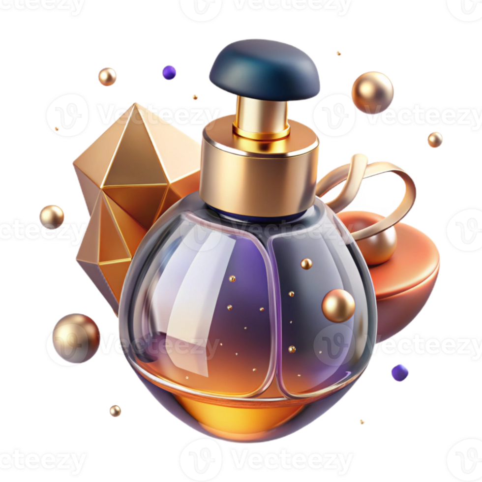 serene modern Perfume Bottle Vintage Design Isolated for Classic Fragrance authentic png