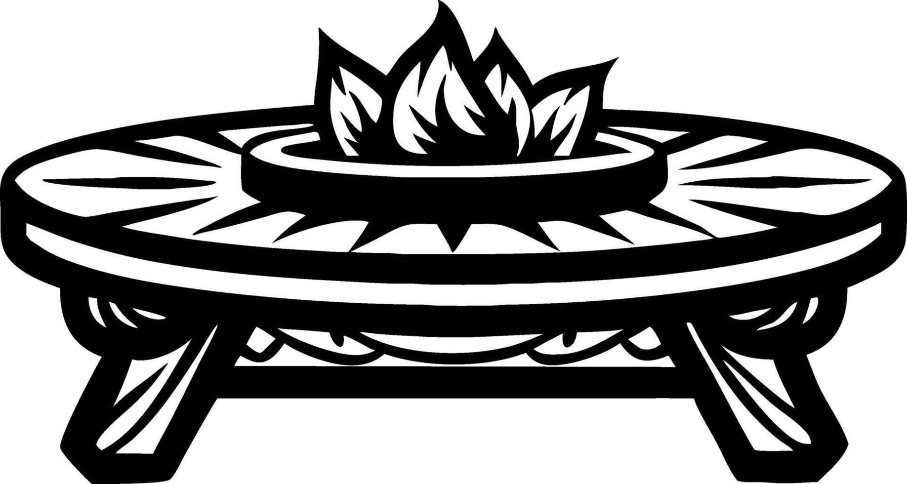 Stylized Illustration of a Campfire with Cozy Design for Home Decor and Outdoor Themes vector