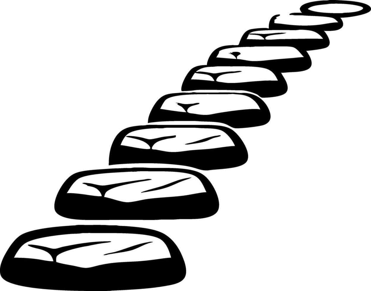 Zen Stone Path Illustration for Relaxation Meditation Therapy and Wellness Designs vector