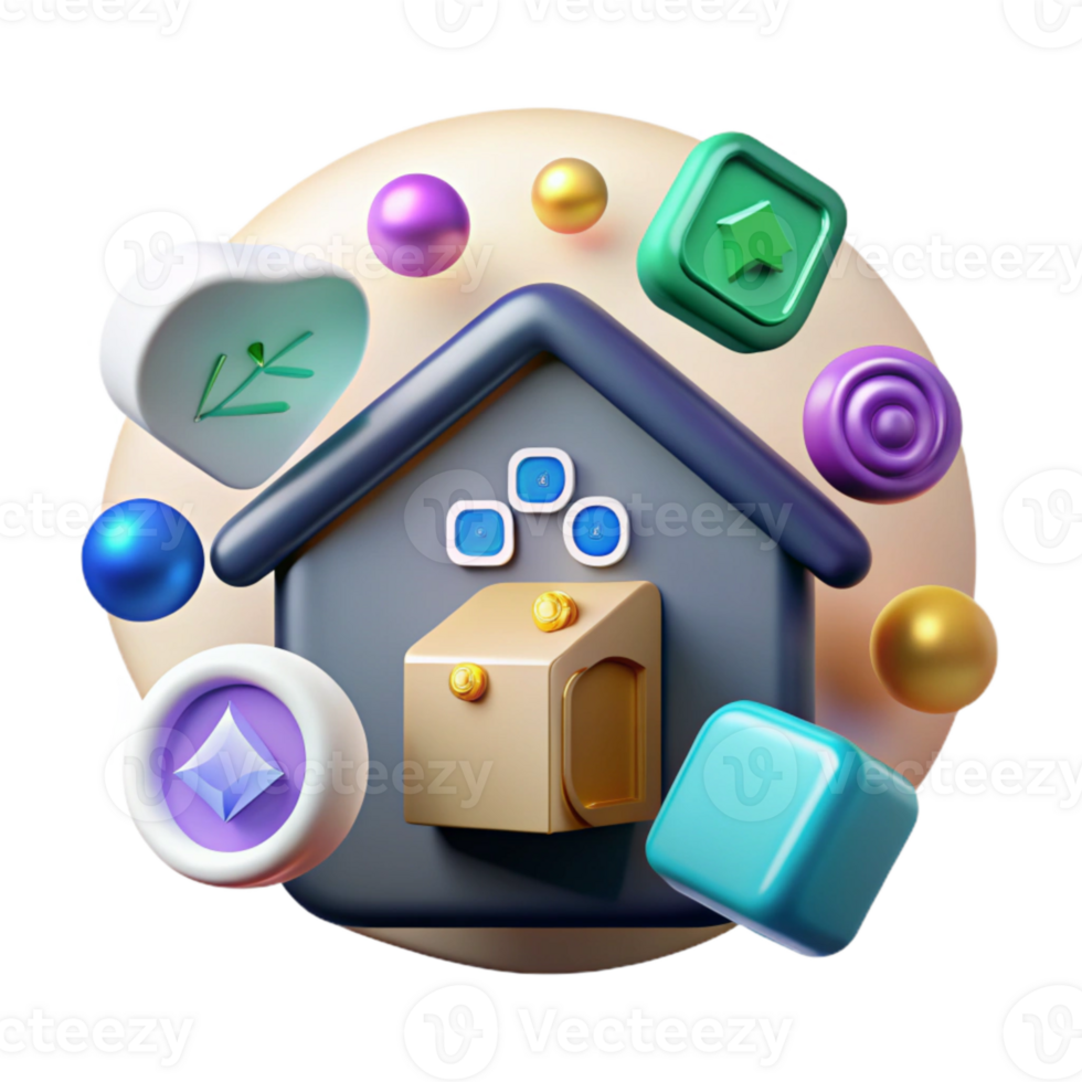 wonderful rustic Personalized Smart Home Icons Cutout for Customization exclusive png