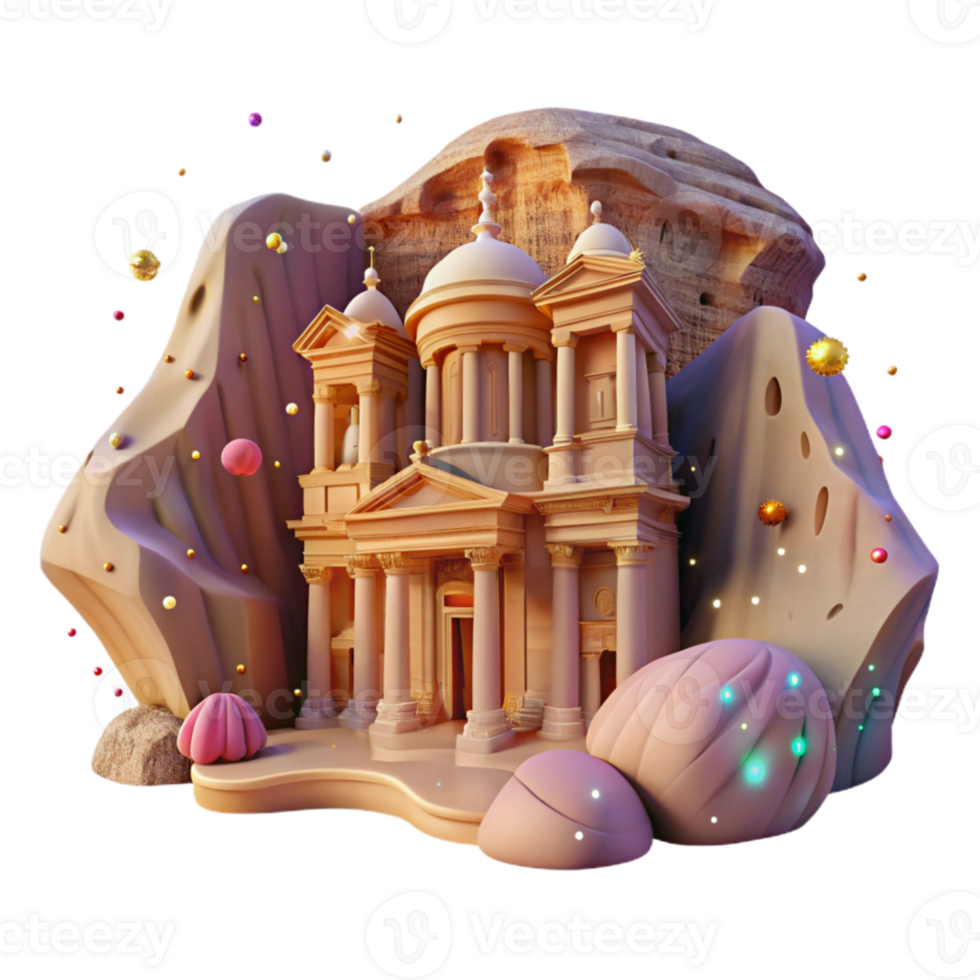 elegant traditional Petra Monastery Cutout for Jordanian Landmarks exclusive png