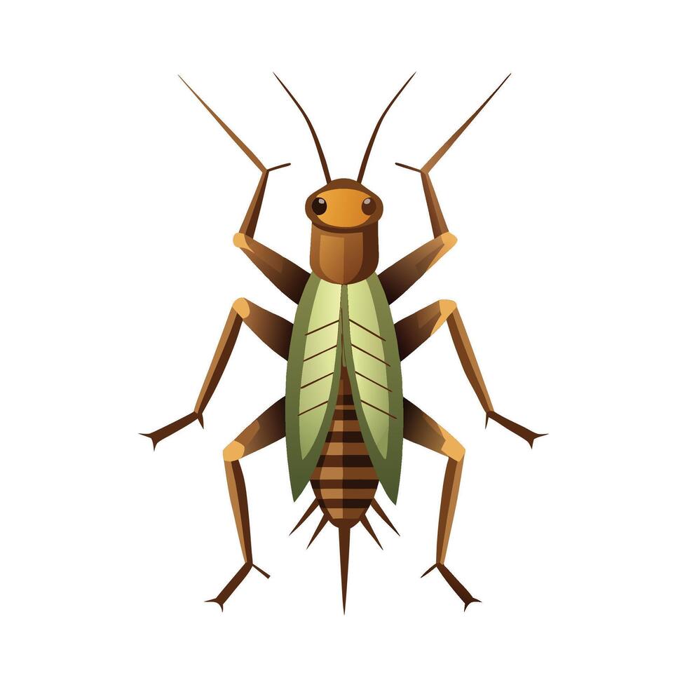 House Crickets Design on White vector